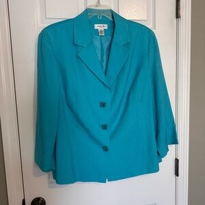 Elegant Turquoise Women's Blazer
